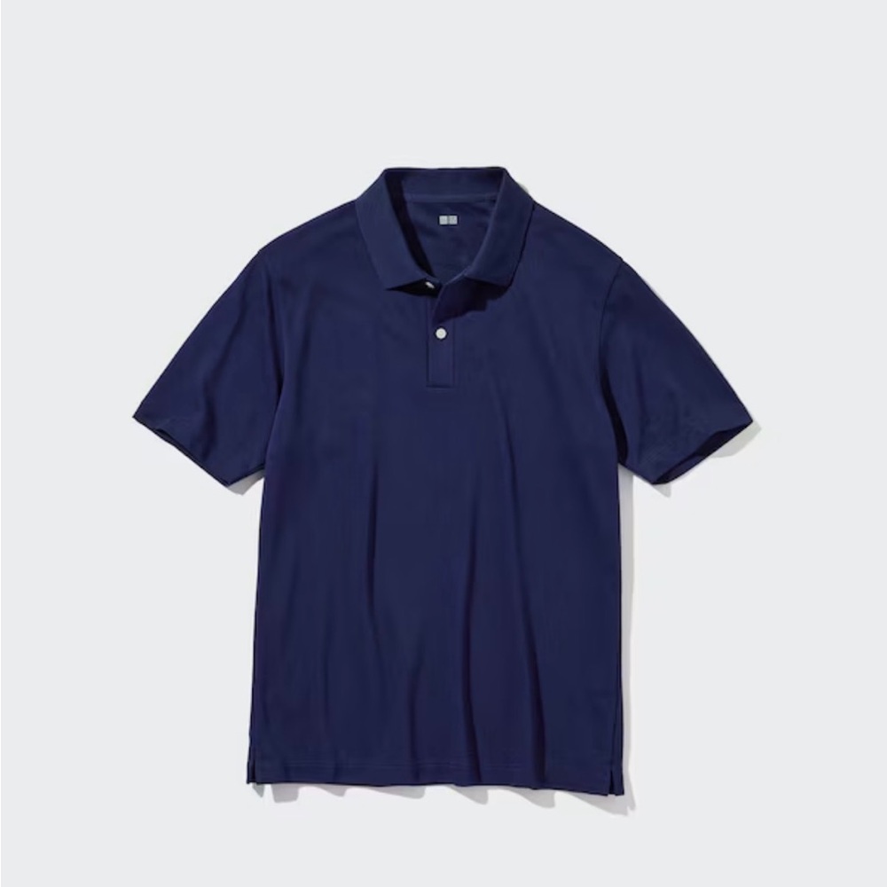 Uniqlo Men's Dark Blue Polo Shirt